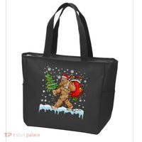 Bigfoot Christmas Tree Lights Xmas Sasquatch Lovers Tote Bag thumb 3