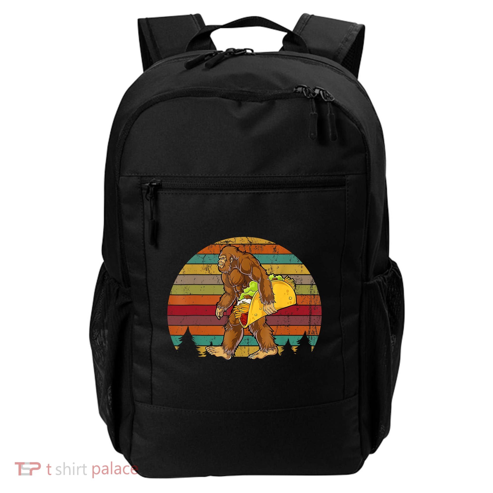 Bigfoot Carrying Taco Funny Cinco De Mayo Boy Men Sasquatch Backpack