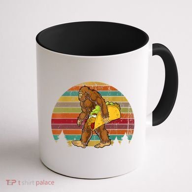 Bigfoot Carrying Taco Funny Cinco De Mayo Boy Men Sasquatch Coffee Mug back