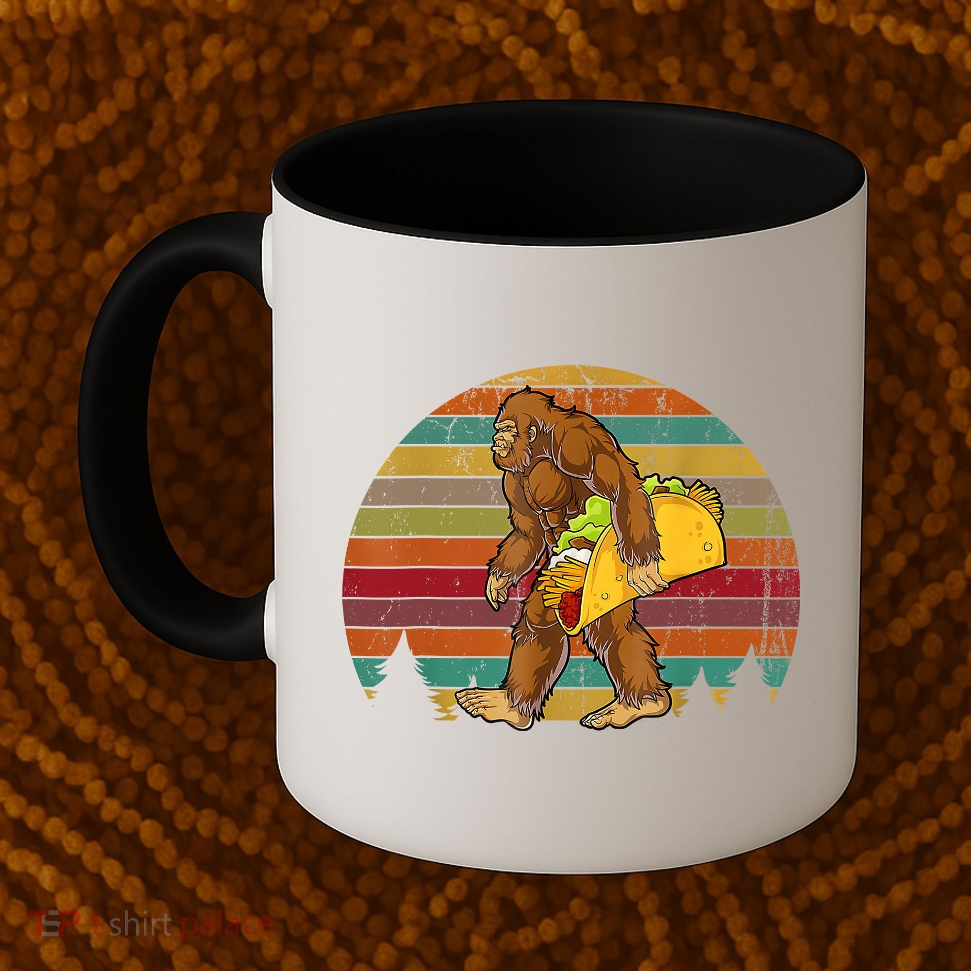Bigfoot Carrying Taco Funny Cinco De Mayo Boy Men Sasquatch Coffee Mug