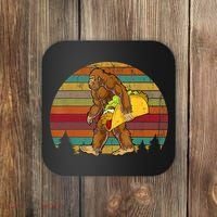 Bigfoot Carrying Taco Funny Cinco De Mayo Boy Men Sasquatch Coaster thumb 0