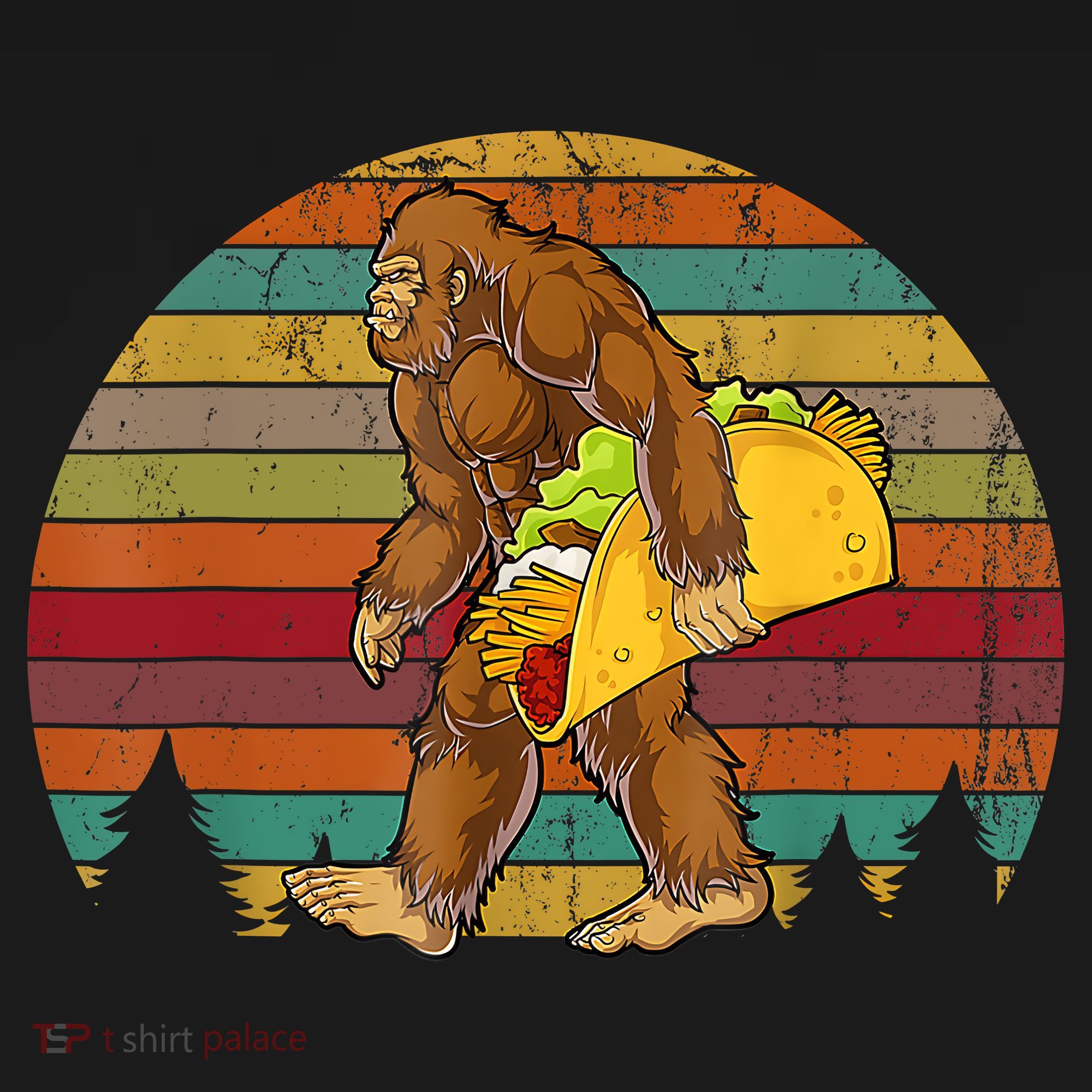 Bigfoot Carrying Taco Funny Cinco De Mayo Boy Men Sasquatch Women's Hoodie