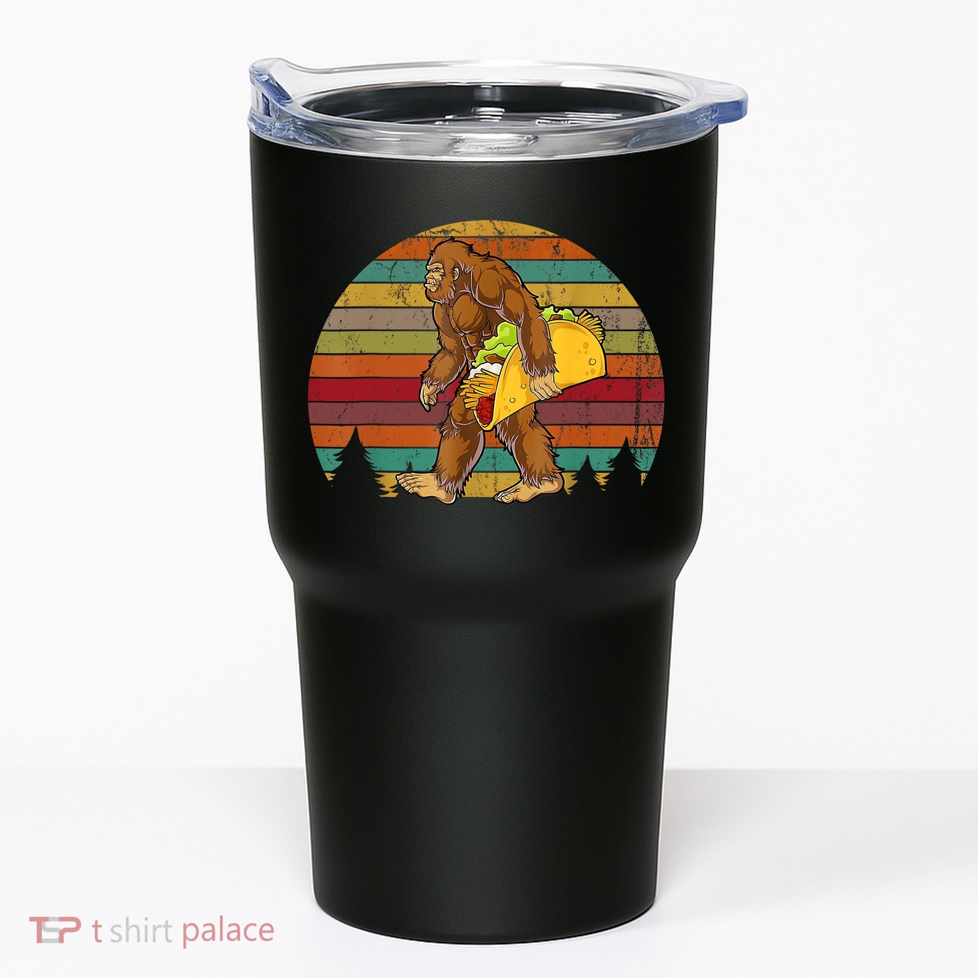 Bigfoot Carrying Taco Funny Cinco De Mayo Boy Men Sasquatch Tumbler