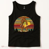 Bigfoot Carrying Taco Funny Cinco De Mayo Boy Men Sasquatch Tank Top thumb 2