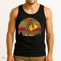 Bigfoot Carrying Taco Funny Cinco De Mayo Boy Men Sasquatch Tank Top thumb 3