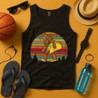 Bigfoot Carrying Taco Funny Cinco De Mayo Boy Men Sasquatch Tank Top thumb 4