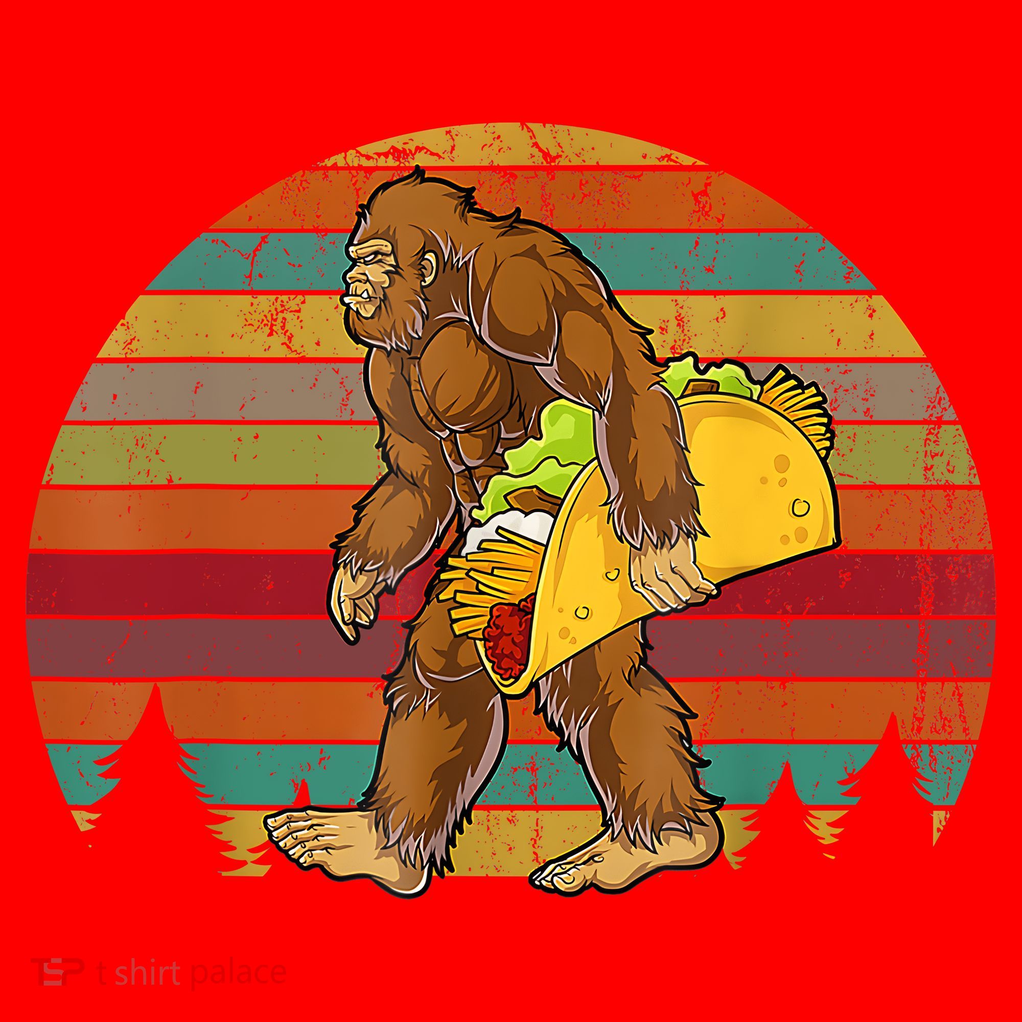 Bigfoot Carrying Taco Funny Cinco De Mayo Boy Men Sasquatch Santa Hat