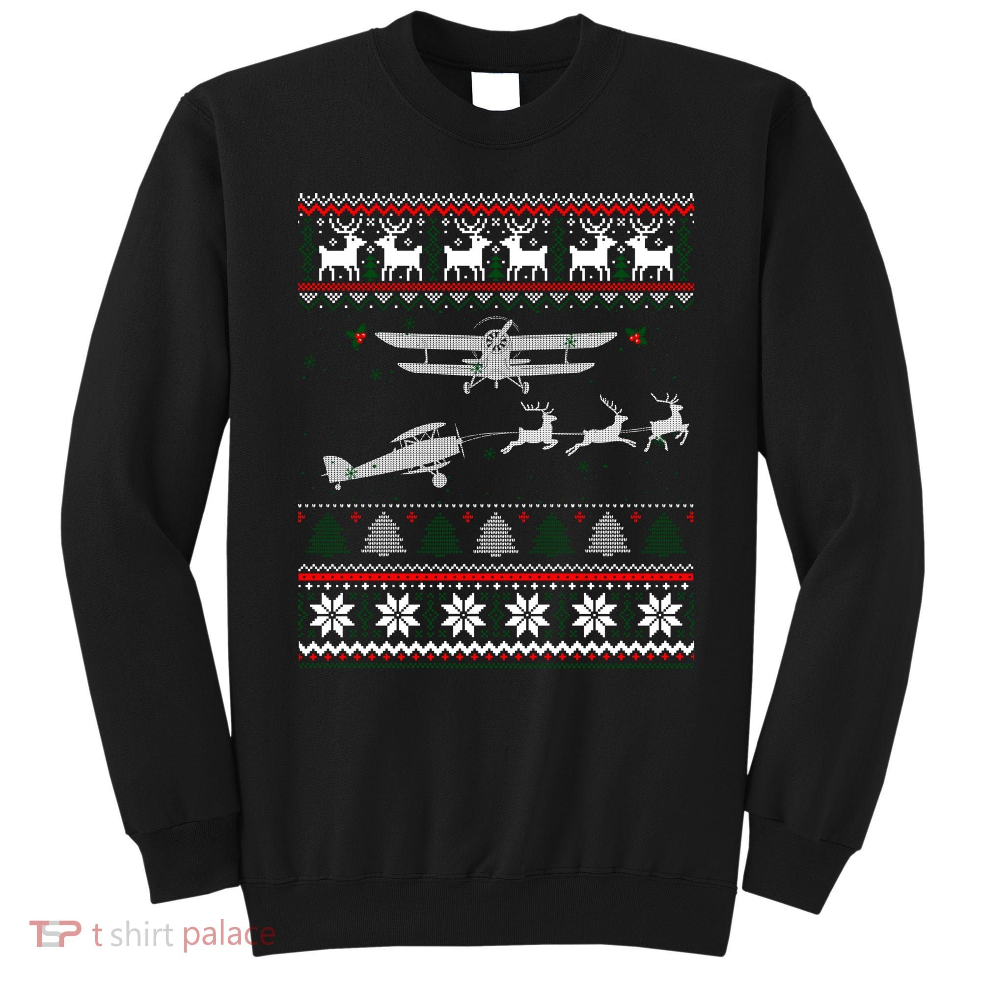 Best Christmas Thanksgiving Gift Pilots Aviation Ugly Sweatshirt