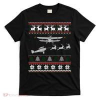 Best Christmas Thanksgiving Gift Pilots Aviation Ugly T-Shirt thumb 0