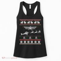Best Christmas Thanksgiving Gift Pilots Aviation Ugly Women's Tank Top thumb 0
