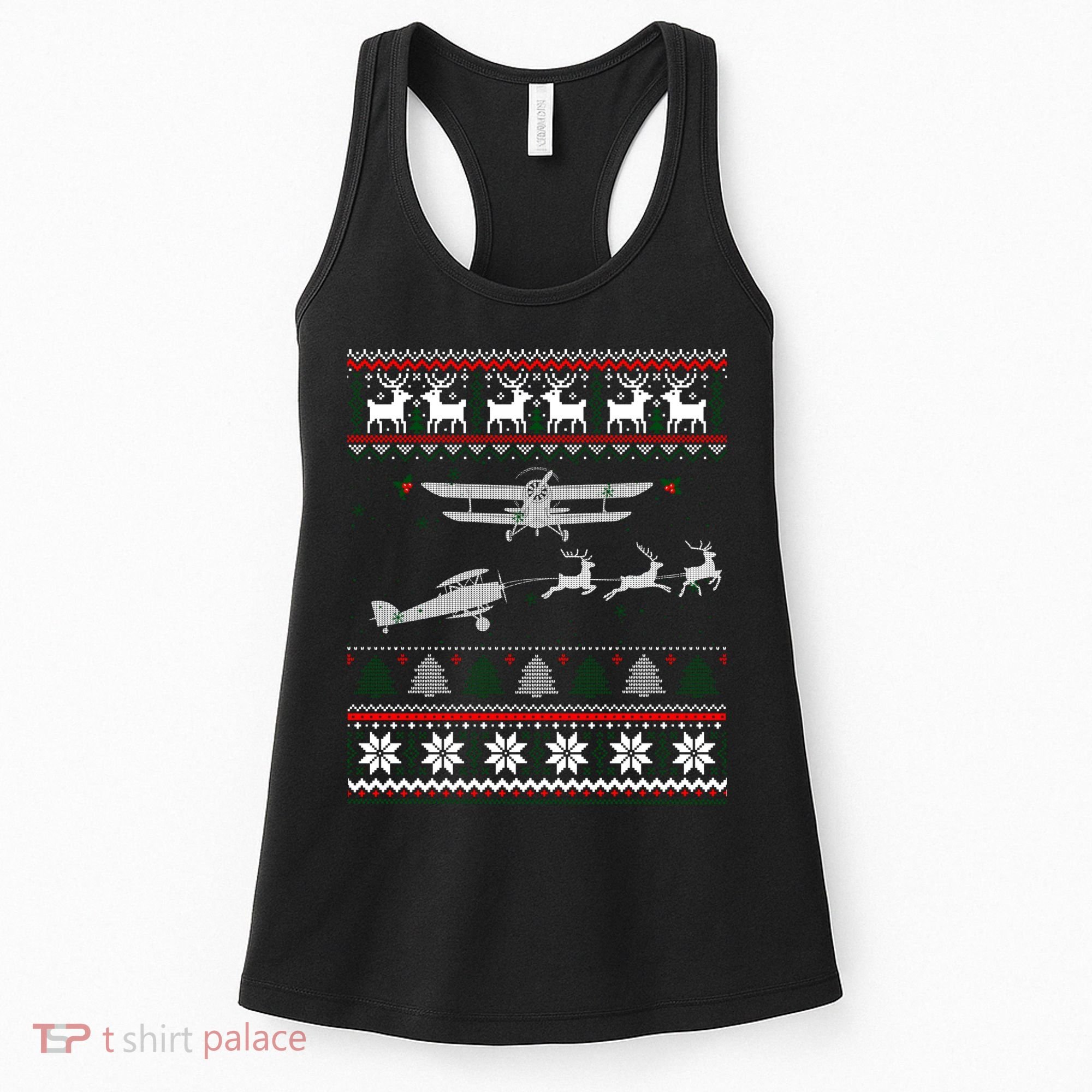 Best Christmas Thanksgiving Gift Pilots Aviation Ugly Women's Tank Top