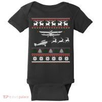Best Christmas Thanksgiving Gift Pilots Aviation Ugly Baby Bodysuit thumb 0