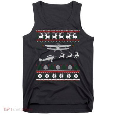 Best Christmas Thanksgiving Gift Pilots Aviation Ugly Tank Top