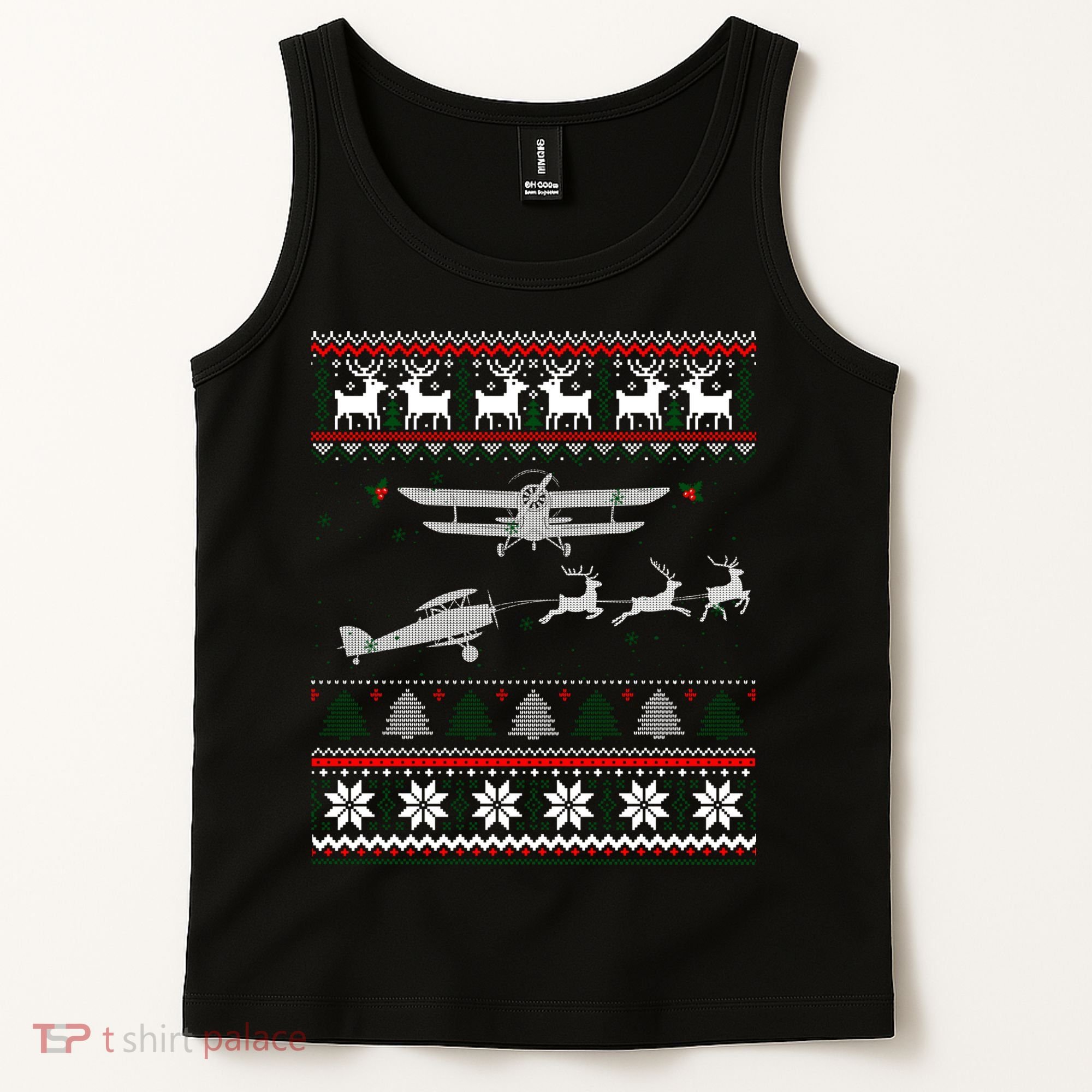 Best Christmas Thanksgiving Gift Pilots Aviation Ugly Tank Top