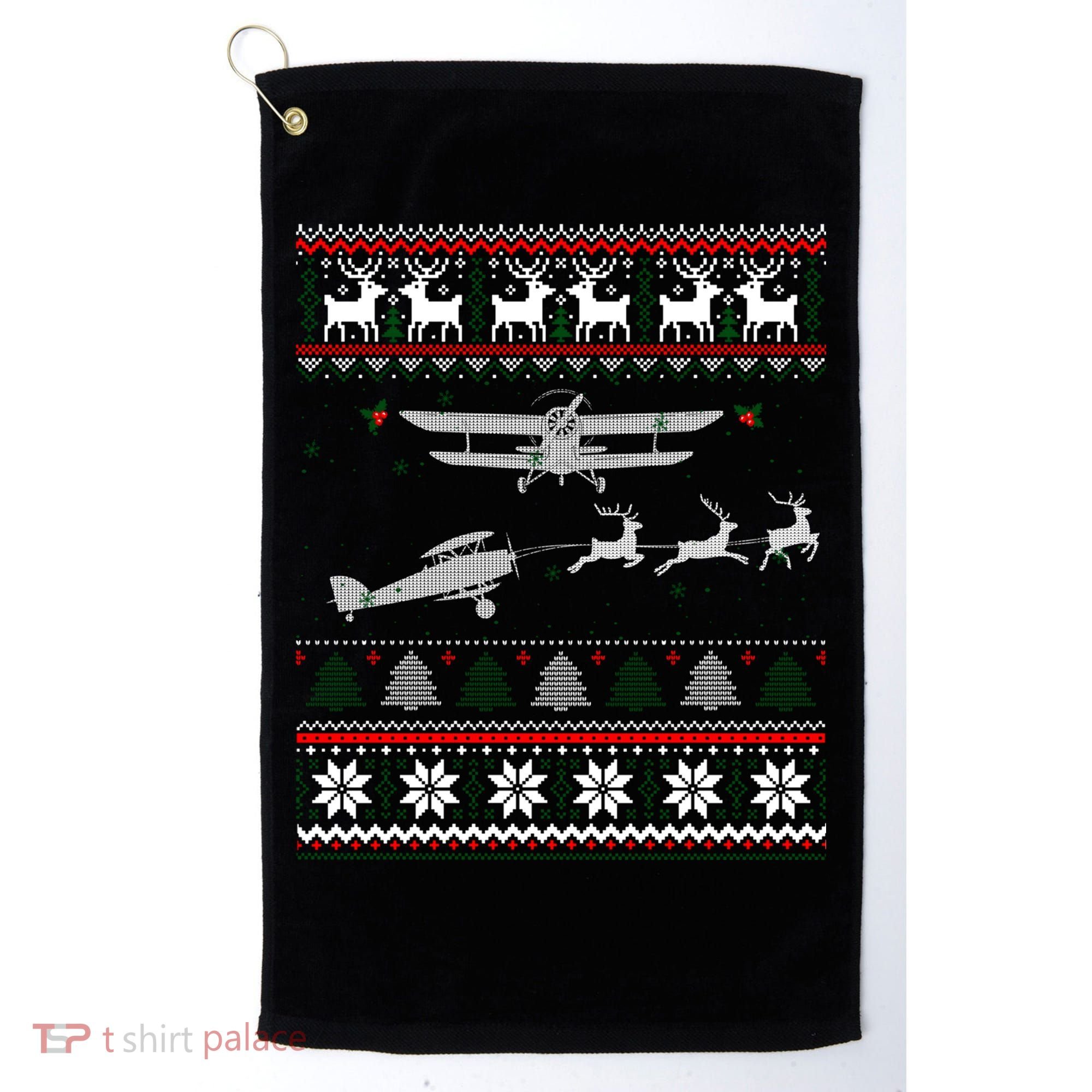 Best Christmas Thanksgiving Gift Pilots Aviation Ugly Golf Towel