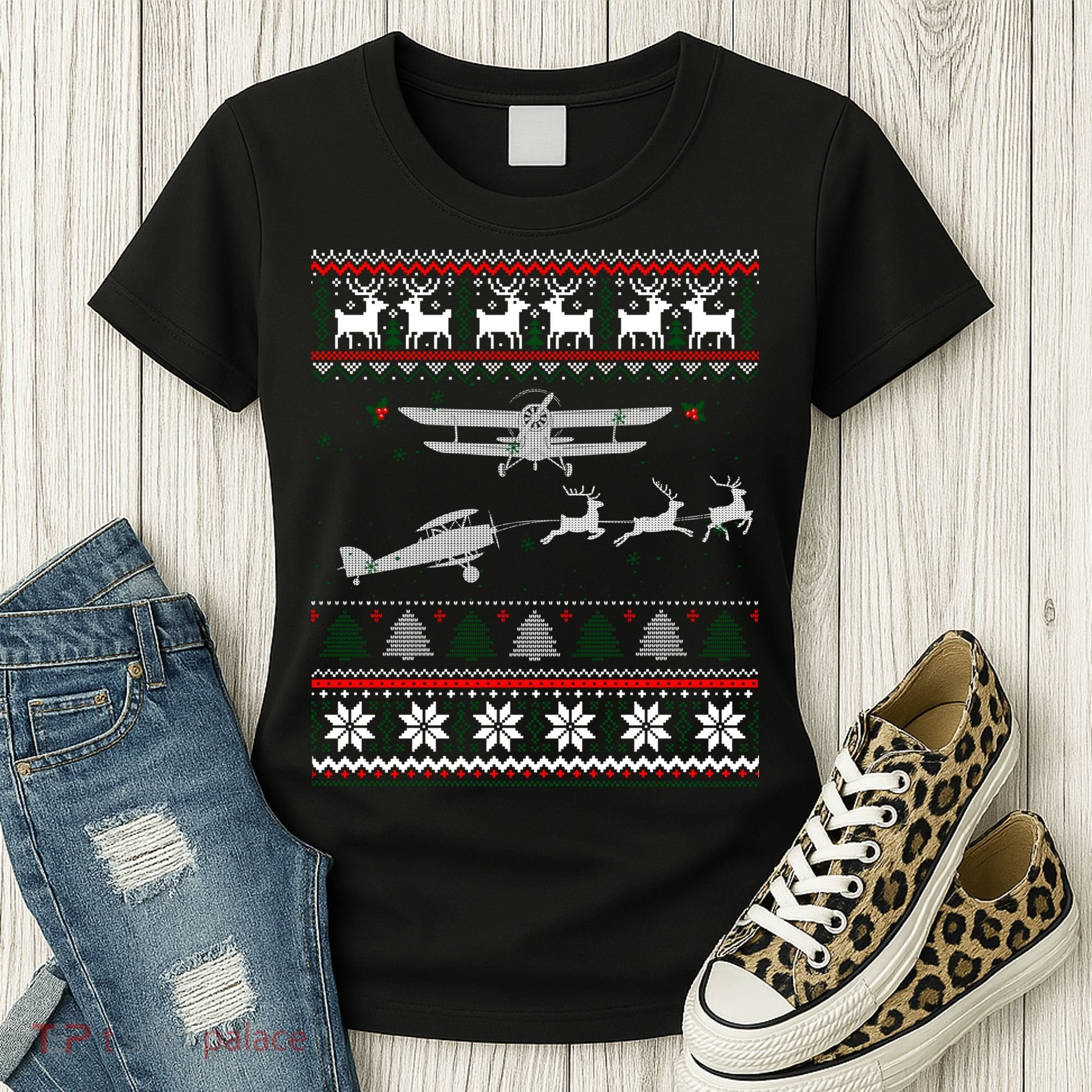 Best Christmas Thanksgiving Gift Pilots Aviation Ugly Women's T-Shirt