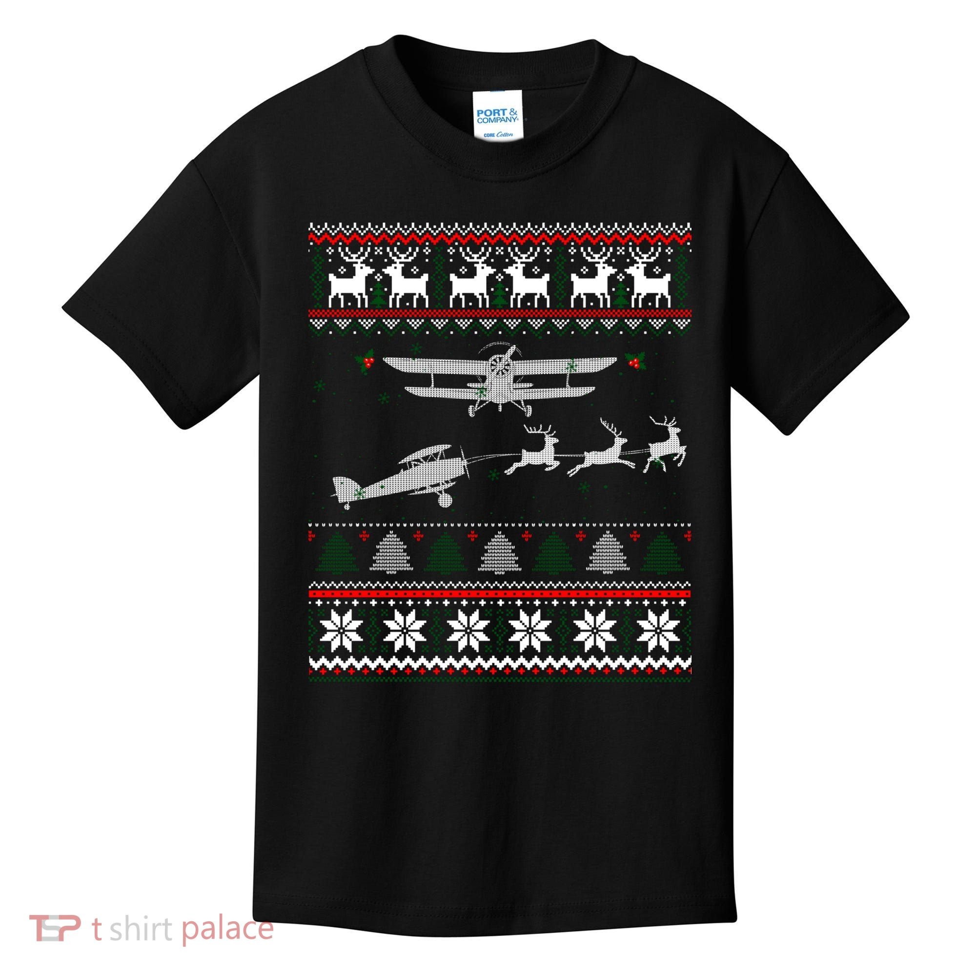 Best Christmas Thanksgiving Gift Pilots Aviation Ugly Kids T-Shirt