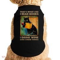 Black Cat That’s What I Do I Read Books I Drink Wine And Doggie Tank thumb 0