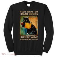 Black Cat That’s What I Do I Read Books I Drink Wine And Sweatshirt thumb 0