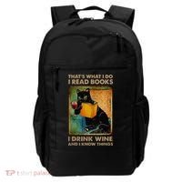 Black Cat That’s What I Do I Read Books I Drink Wine And Backpack thumb 0