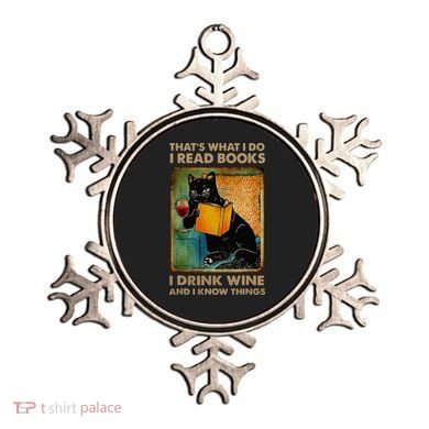 Black Cat That’s What I Do I Read Books I Drink Wine And Ornament