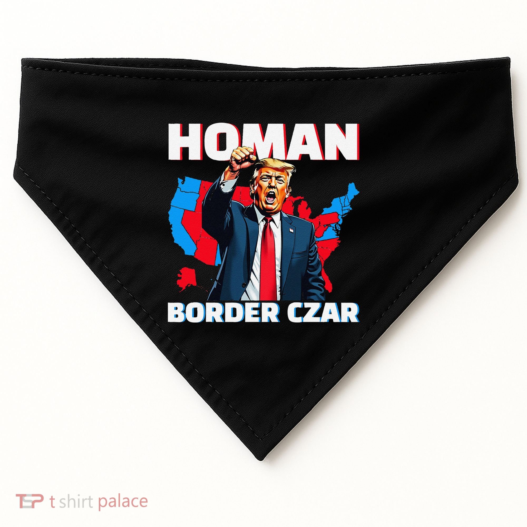Border Czar Tom Homan Trump President Elect Maga Support USA-Made Doggie Bandana