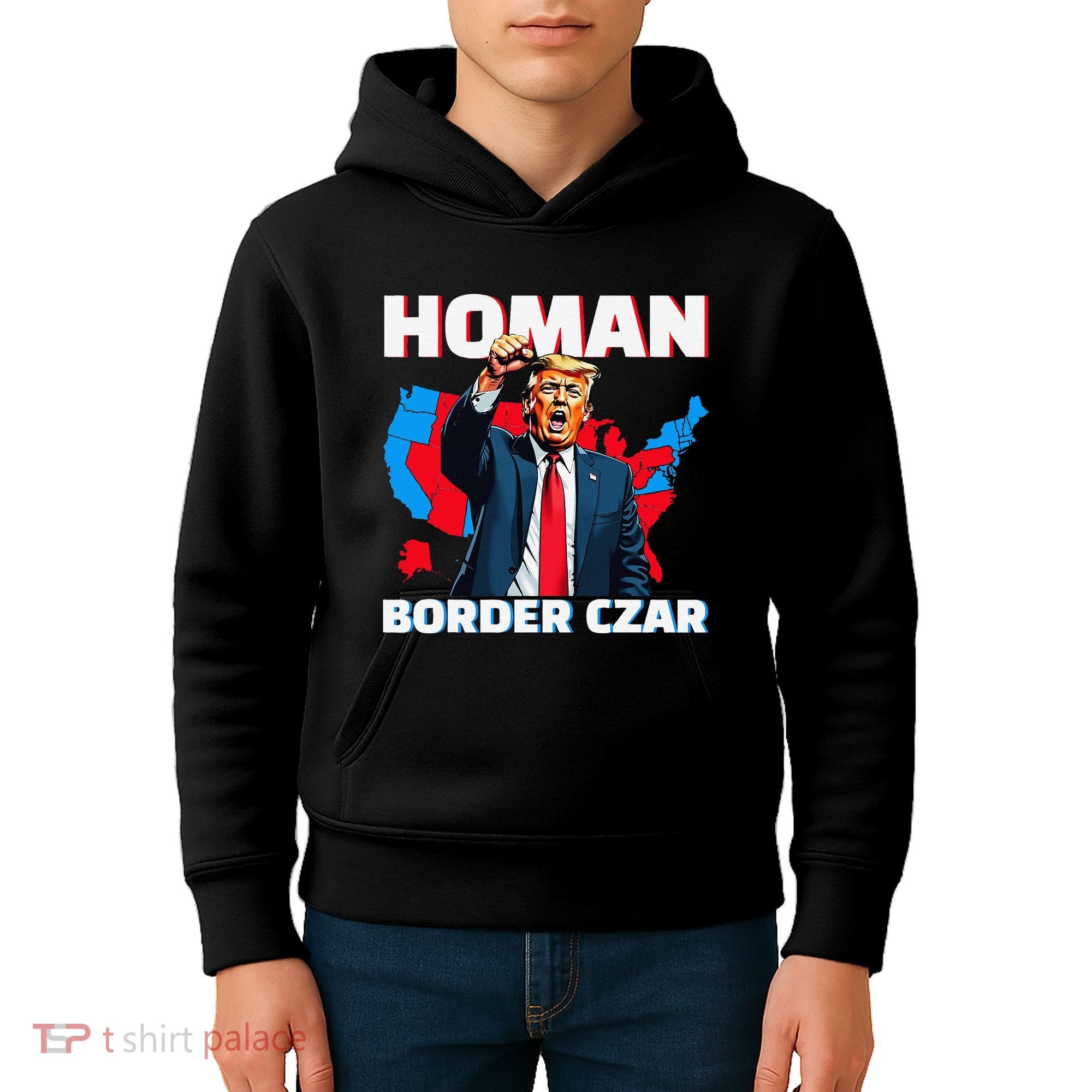 Border Czar Tom Homan Trump President Elect Maga Support Kids Hoodie