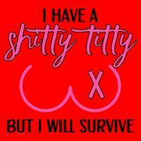 Breast Cancer Tees I Have A Shitty Titty But I Will Survive Santa Hat thumb 1