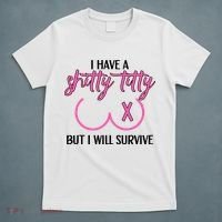 Breast Cancer Tees I Have A Shitty Titty But I Will Survive T-Shirt thumb 5