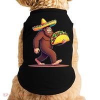 Bigfoot Carrying Taco Funny Cinco De Mayo Sombrero Doggie Tank thumb 0