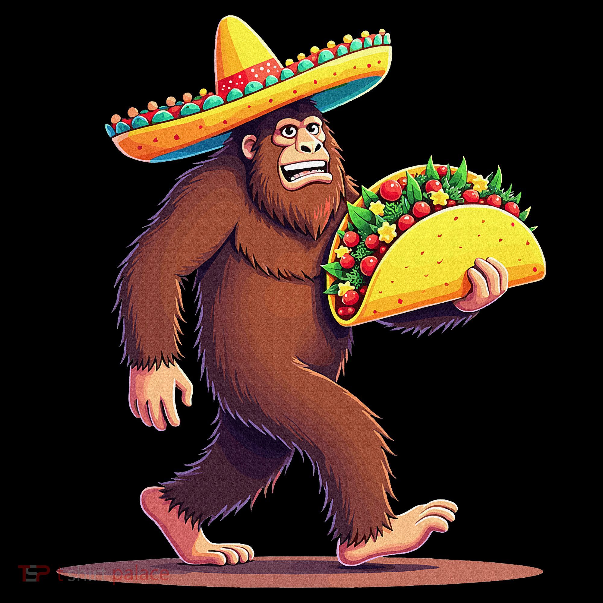 Bigfoot Carrying Taco Funny Cinco De Mayo Sombrero Coffee Mug