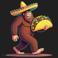 Bigfoot Carrying Taco Funny Cinco De Mayo Sombrero Beanie thumb 2