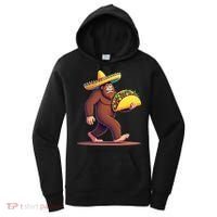 Bigfoot Carrying Taco Funny Cinco De Mayo Sombrero Women's Hoodie thumb 0