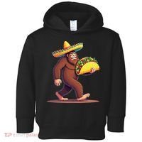 Bigfoot Carrying Taco Funny Cinco De Mayo Sombrero Toddler Hoodie thumb 0