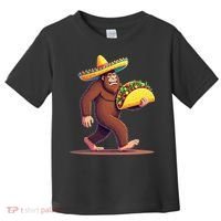 Bigfoot Carrying Taco Funny Cinco De Mayo Sombrero Toddler T-Shirt thumb 0
