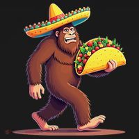 Bigfoot Carrying Taco Funny Cinco De Mayo Sombrero Kids Hoodie thumb 5