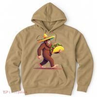Bigfoot Carrying Taco Funny Cinco De Mayo Sombrero Hoodie thumb 0