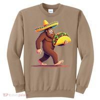 Bigfoot Carrying Taco Funny Cinco De Mayo Sombrero Sweatshirt thumb 0
