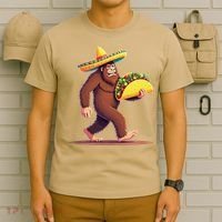 Bigfoot Carrying Taco Funny Cinco De Mayo Sombrero T-Shirt thumb 6