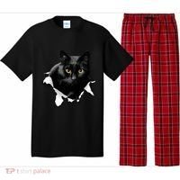 Black Cat Torn Cloth Gifts For Cat Lover Cat Dad Cat Mom Pajama Set thumb 0
