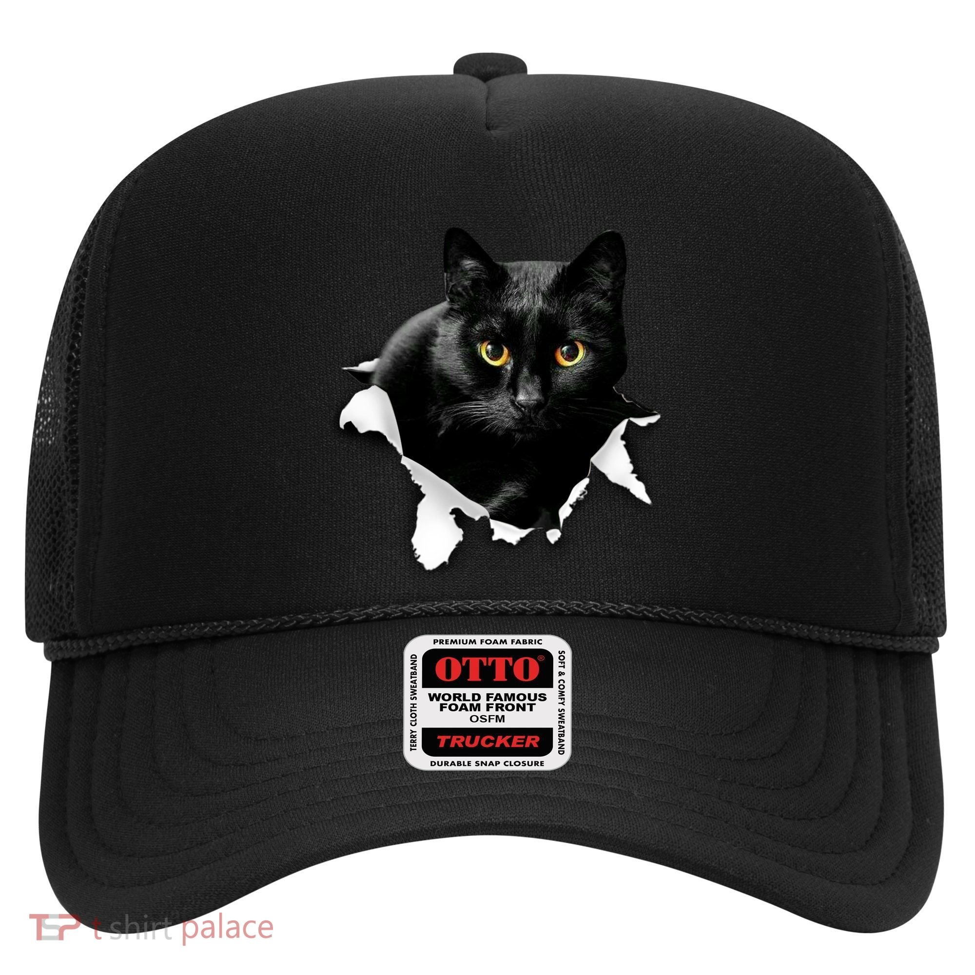 Black Cat Torn Cloth Gifts For Cat Lover Cat Dad Cat Mom Hat