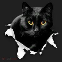 Black Cat Torn Cloth Gifts For Cat Lover Cat Dad Cat Mom Golf Towel thumb 3