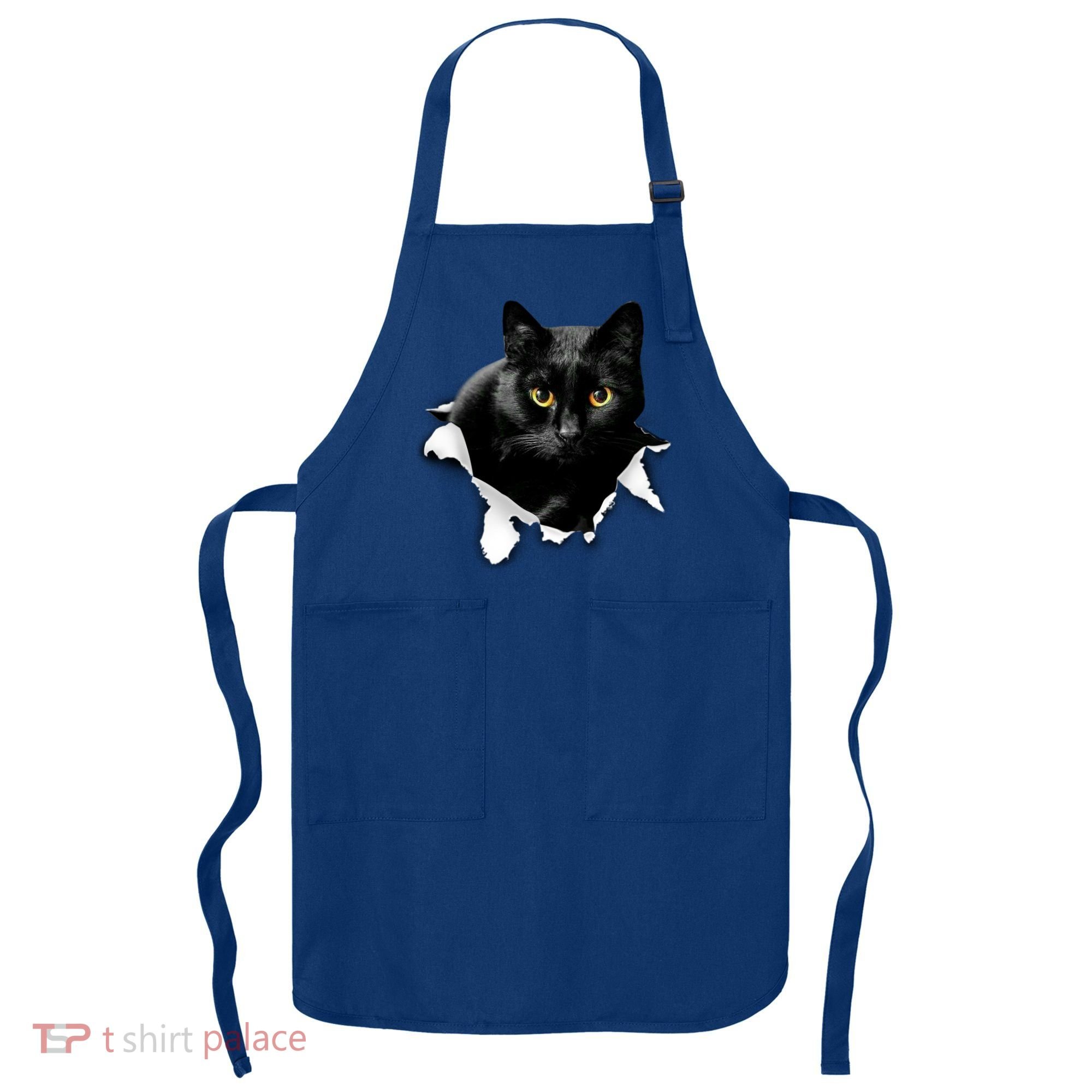Black Cat Torn Cloth Gifts For Cat Lover Cat Dad Cat Mom Apron