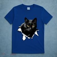 Black Cat Torn Cloth Gifts For Cat Lover Cat Dad Cat Mom T-Shirt thumb 5