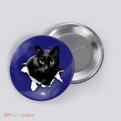 Black Cat Torn Cloth Gifts For Cat Lover Cat Dad Cat Mom Button