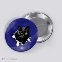 Black Cat Torn Cloth Gifts For Cat Lover Cat Dad Cat Mom Button thumb 0