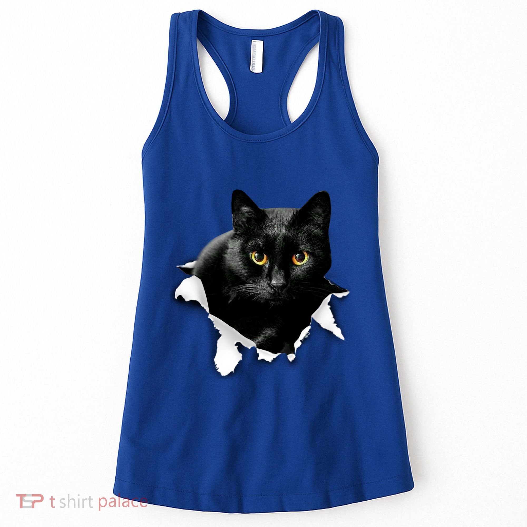 Black Cat Torn Cloth Gifts For Cat Lover Cat Dad Cat Mom Women's Tank Top