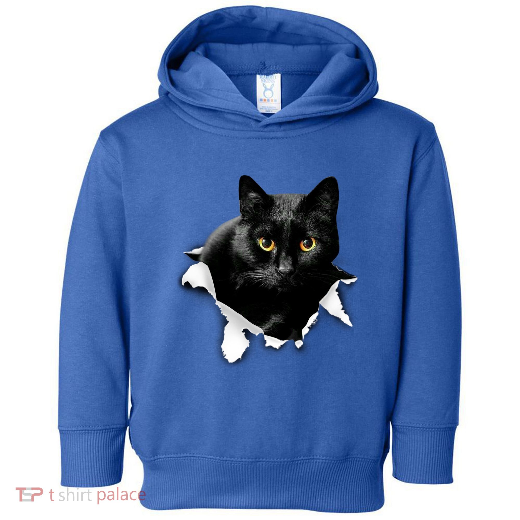 Black Cat Torn Cloth Gifts For Cat Lover Cat Dad Cat Mom Toddler Hoodie