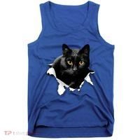 Black Cat Torn Cloth Gifts For Cat Lover Cat Dad Cat Mom Tank Top thumb 0