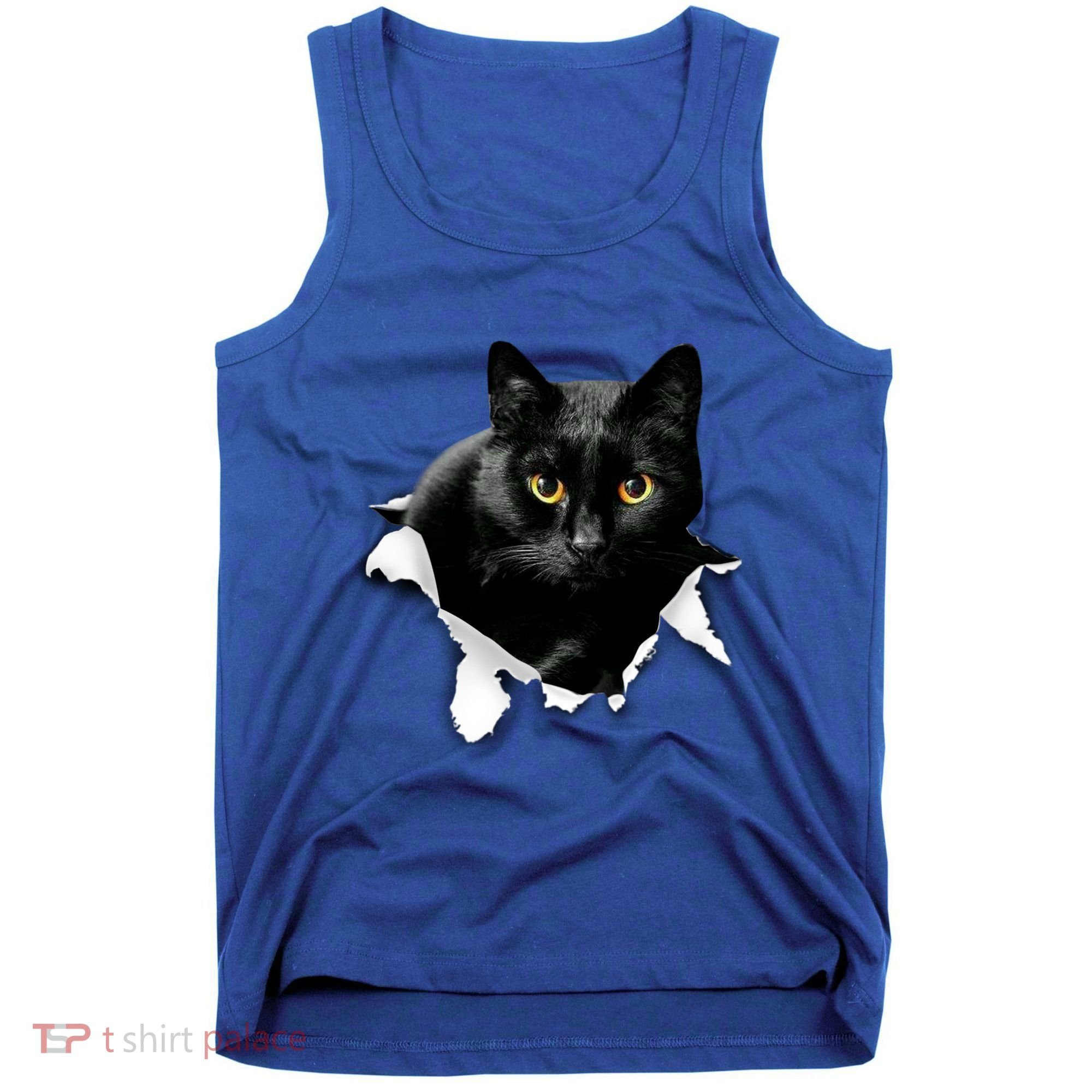 Black Cat Torn Cloth Gifts For Cat Lover Cat Dad Cat Mom Tank Top